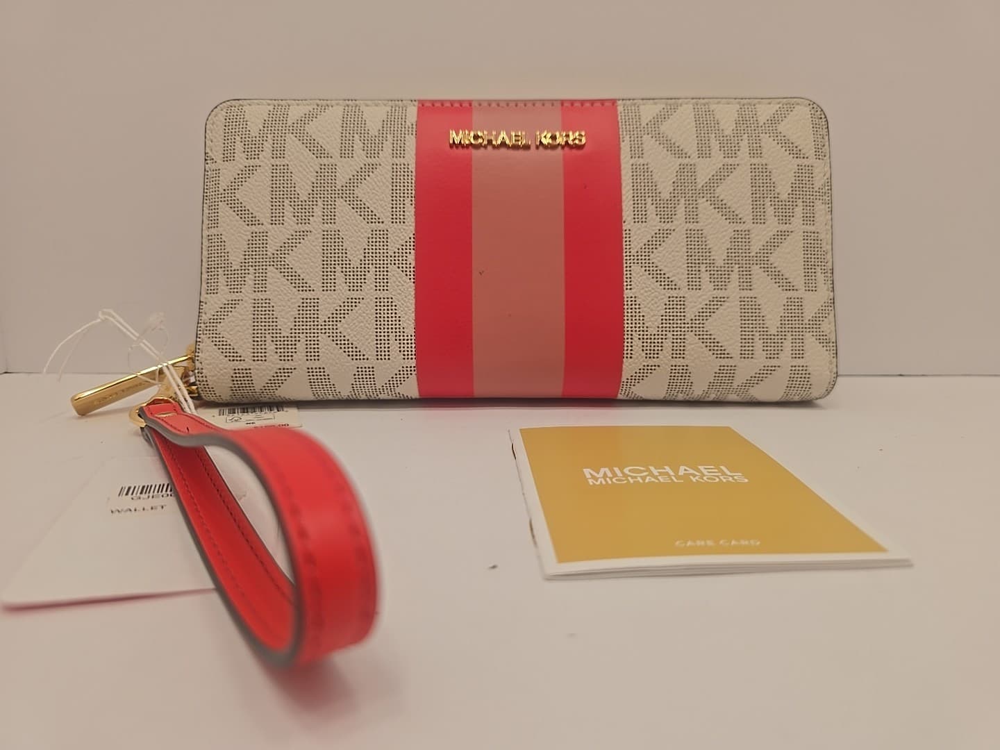 MICHAEL KORS CENTER STRIPE CONTINENTAL TRAVEL WALLET NEW WITH TAG - Thumbnail 9