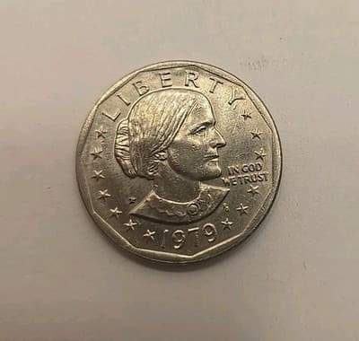 RARE ERROR NEAR DATE WIDE RIIM 1979 P CIRCULATED $1 DOLLAR SUSAN B ANTHONY - Image 1