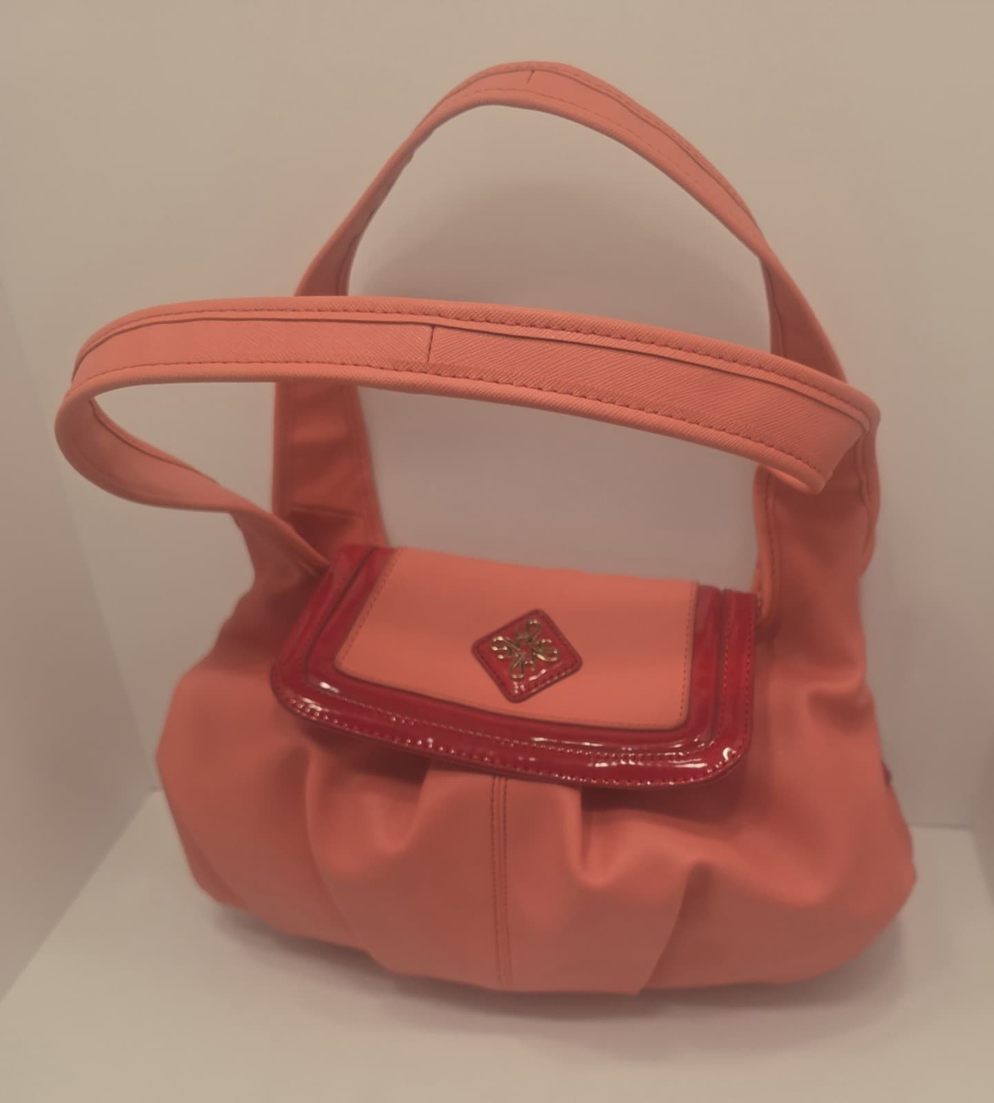 Vera Wang Side kick ORANGE Shoulder bag Purse Slouchy HOBO Salmon - Thumbnail 3