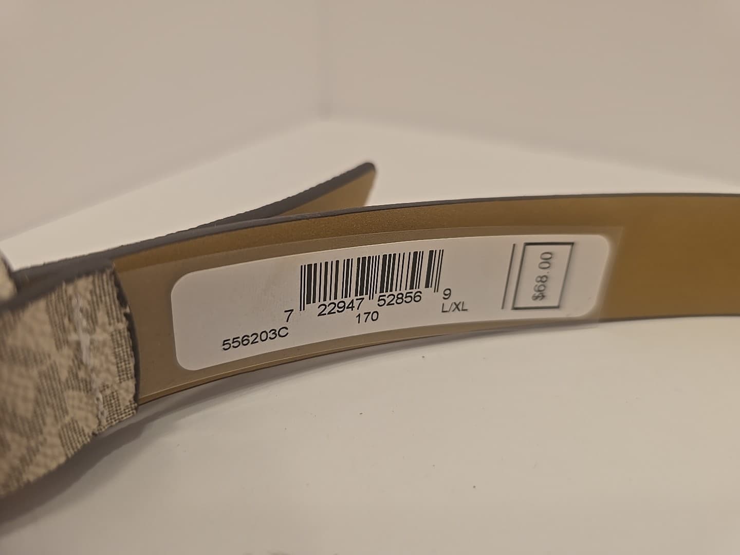 Michael Kors Adjustable Belt Bag S/M 556346 MK Signature Ivory Gold - Thumbnail 4