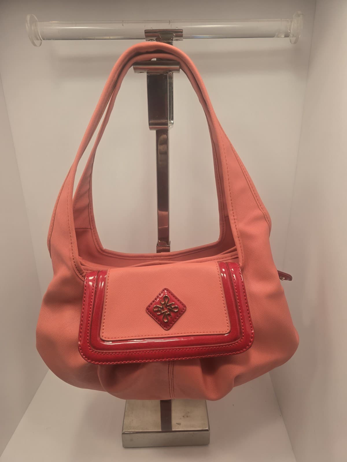 Vera Wang Side kick ORANGE Shoulder bag Purse Slouchy HOBO Salmon - Thumbnail 15