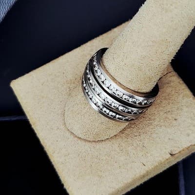 NORDSTROM Lady's Diamond Wedding Band 45 Diamonds 4.50 Carat T.W. (17-1) - Thumbnail 8