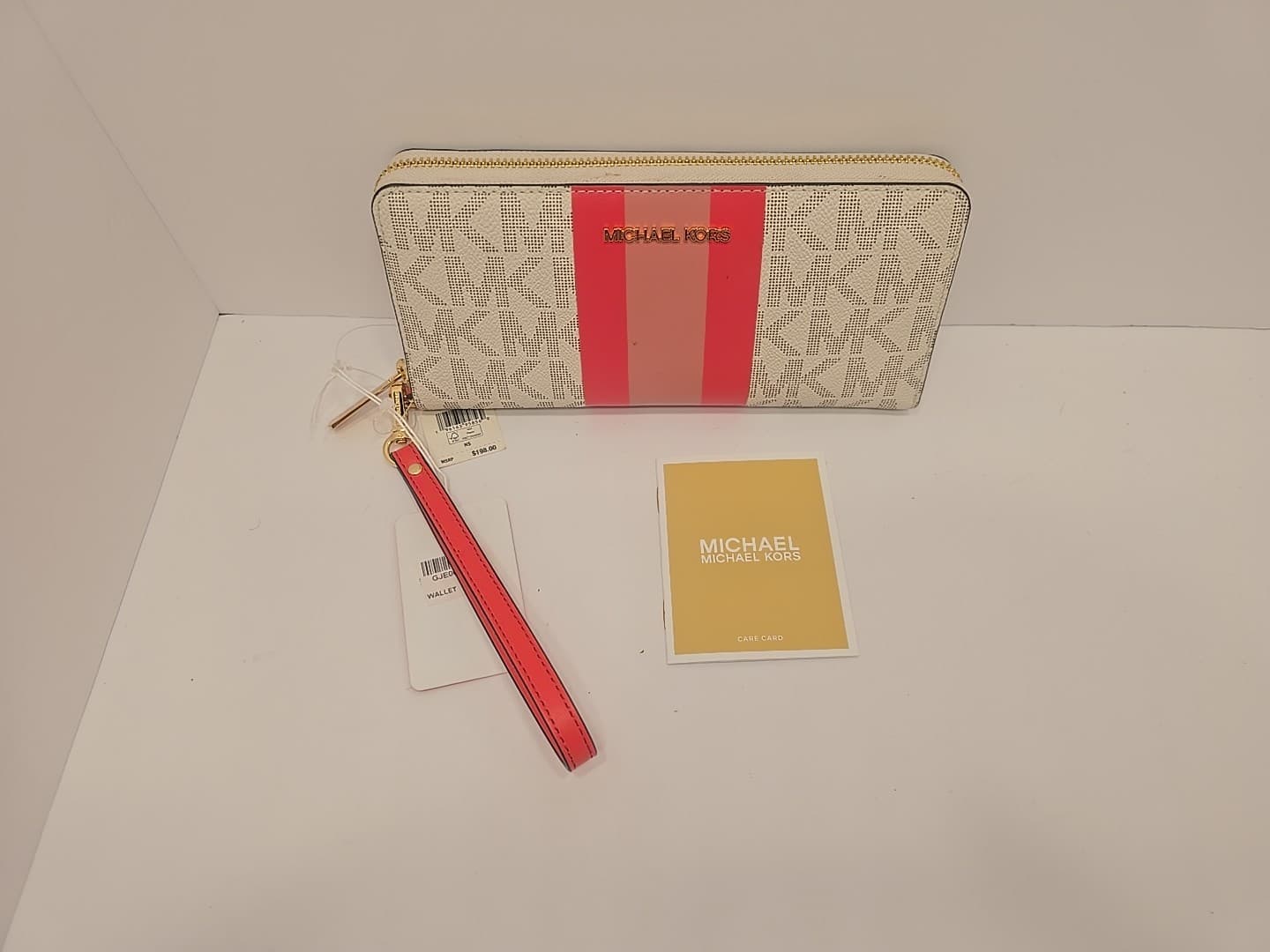 MICHAEL KORS CENTER STRIPE CONTINENTAL TRAVEL WALLET NEW WITH TAG - Thumbnail 10