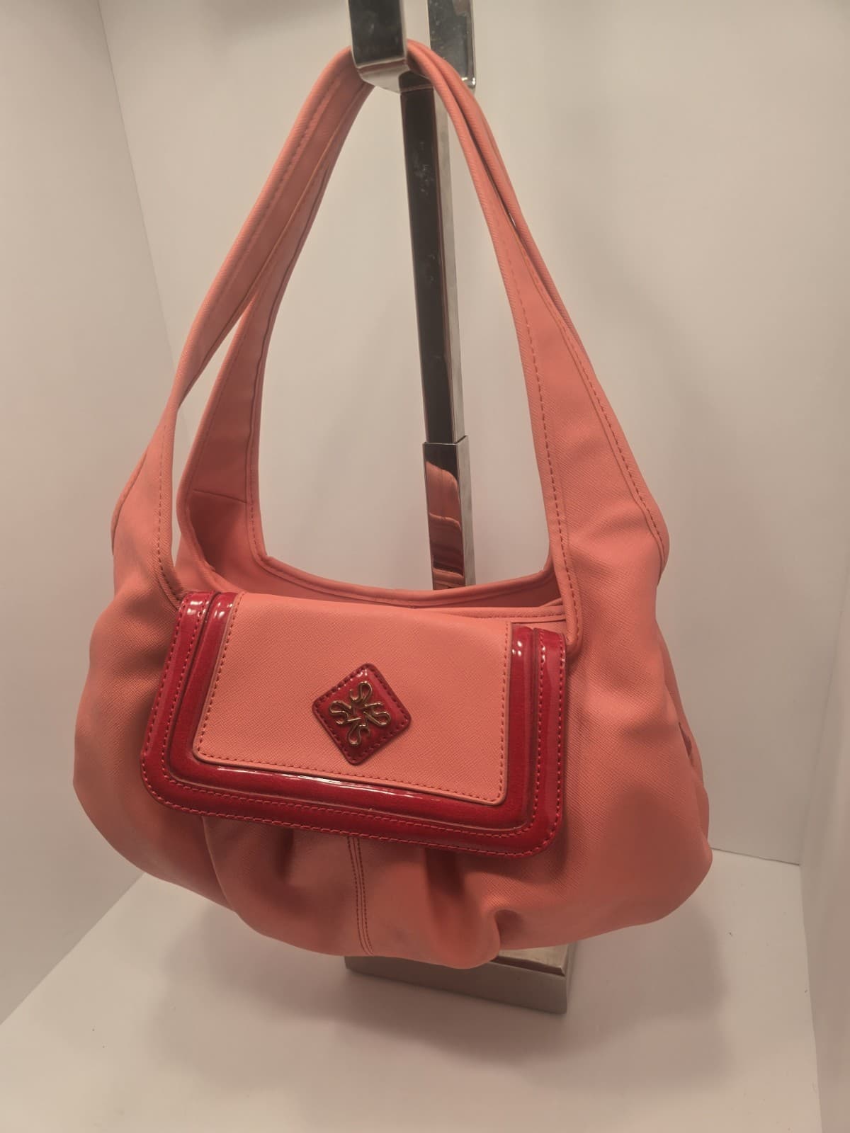 Vera Wang Side kick ORANGE Shoulder bag Purse Slouchy HOBO Salmon - Thumbnail 17