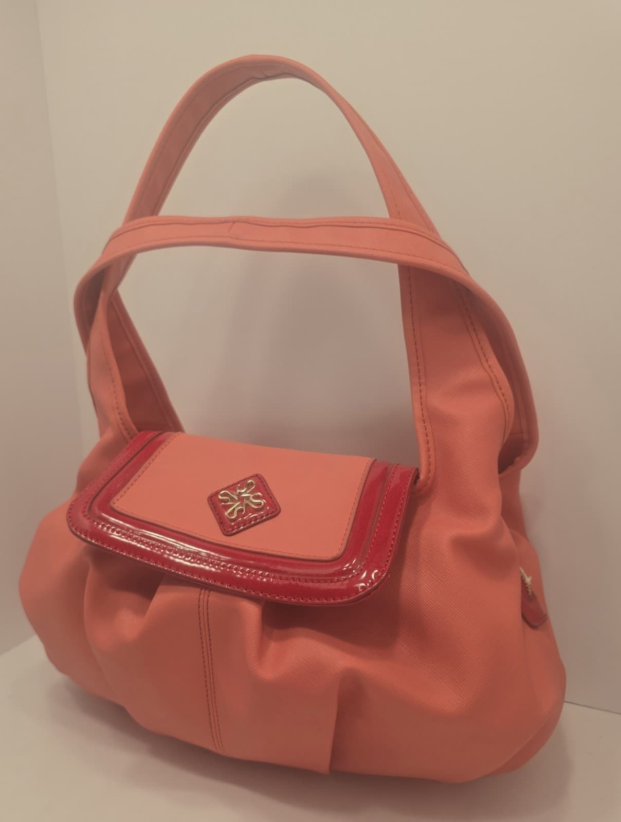 Vera Wang Side kick ORANGE Shoulder bag Purse Slouchy HOBO Salmon - Thumbnail 6