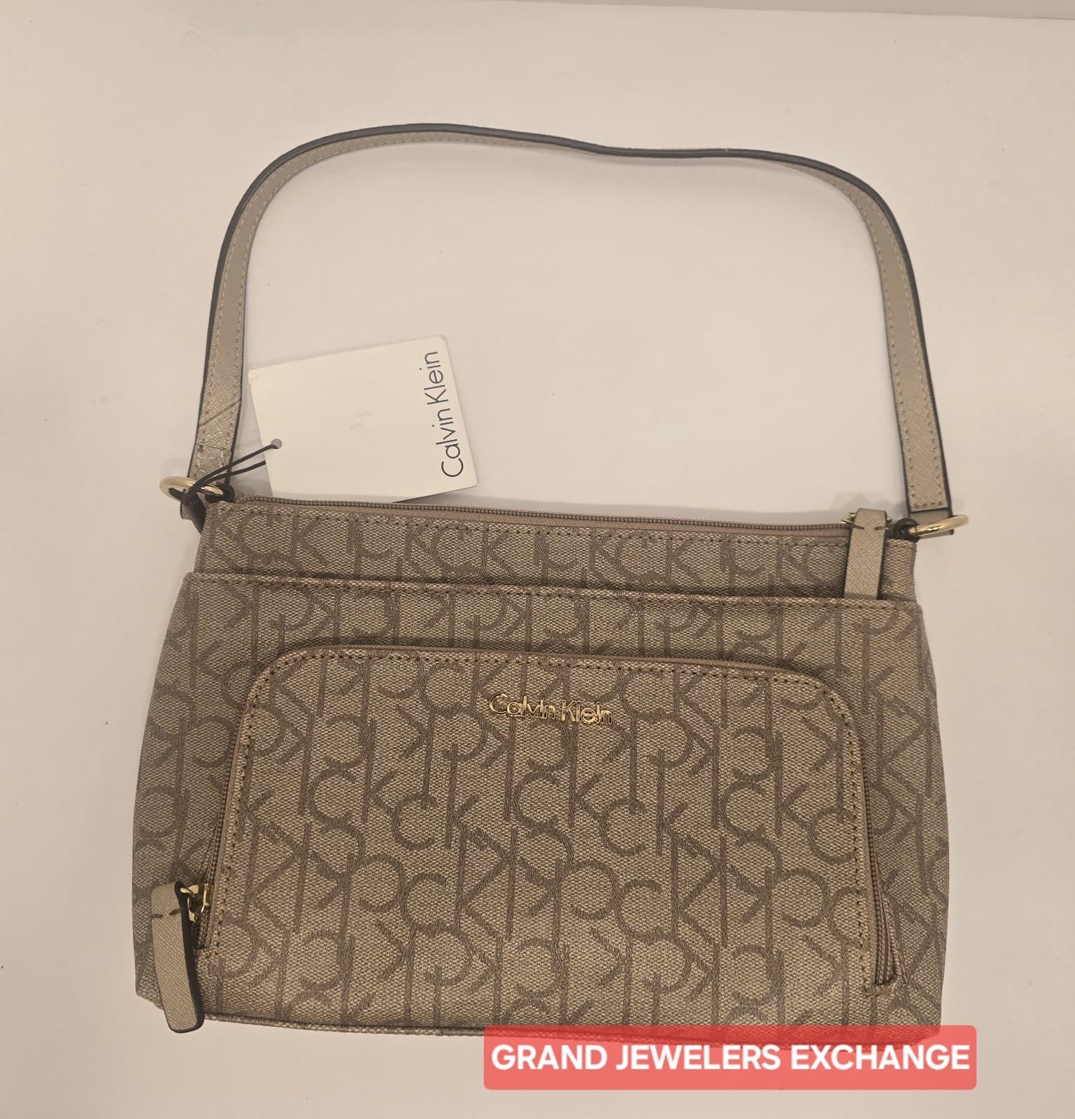 Calvin Klein Small Shoulder Bag 10.5"L x 7.25"T Iconic Logo Purse *MAKE OFFER - Thumbnail 2