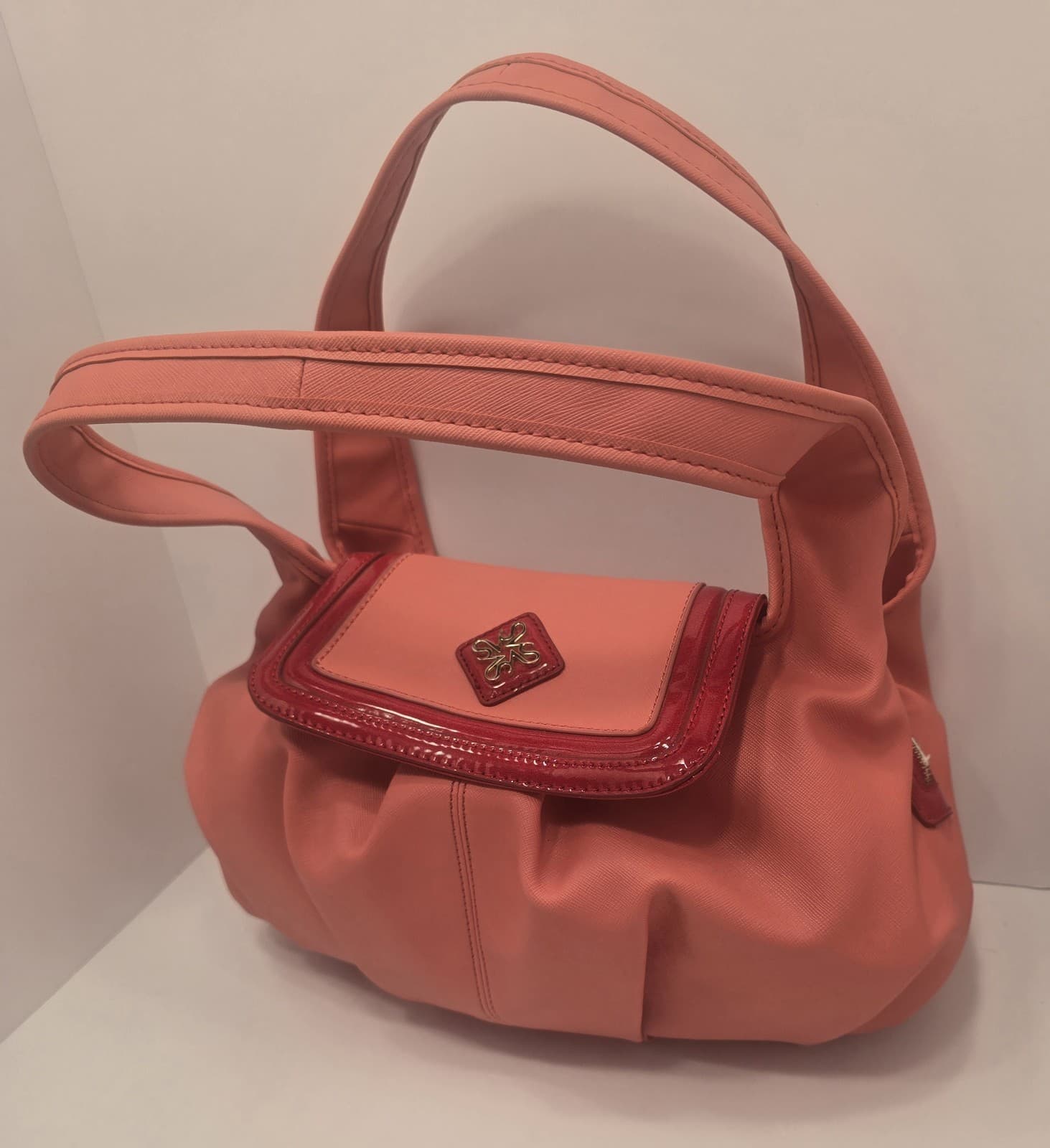 Vera Wang Side kick ORANGE Shoulder bag Purse Slouchy HOBO Salmon - Thumbnail 5