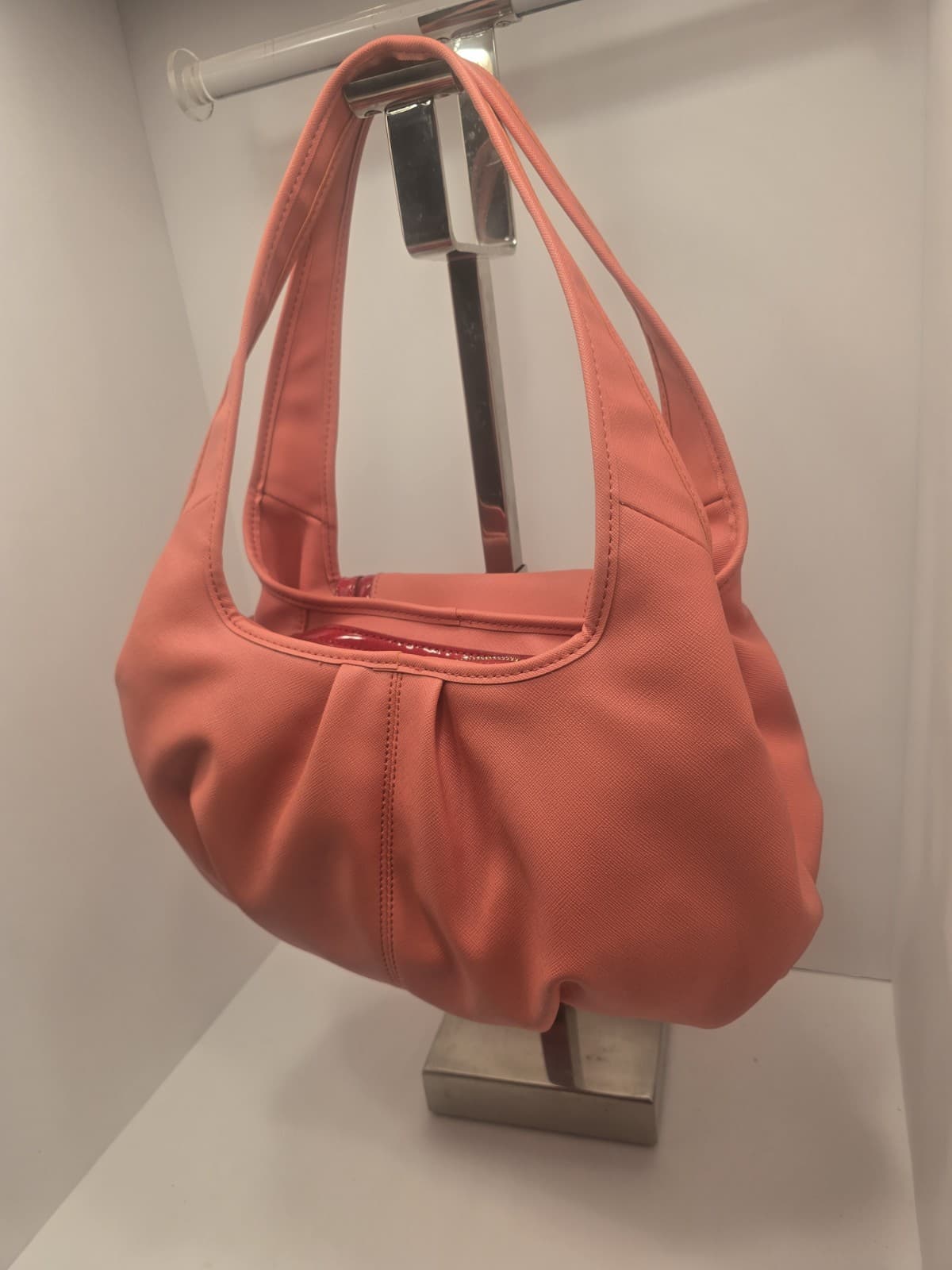 Vera Wang Side kick ORANGE Shoulder bag Purse Slouchy HOBO Salmon - Thumbnail 14