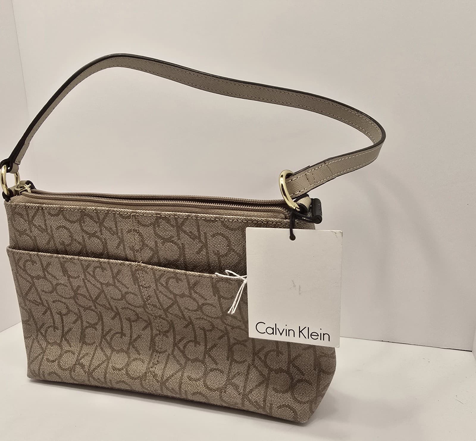 Calvin Klein Small Shoulder Bag 10.5"L x 7.25"T Iconic Logo Purse *MAKE OFFER - Thumbnail 5