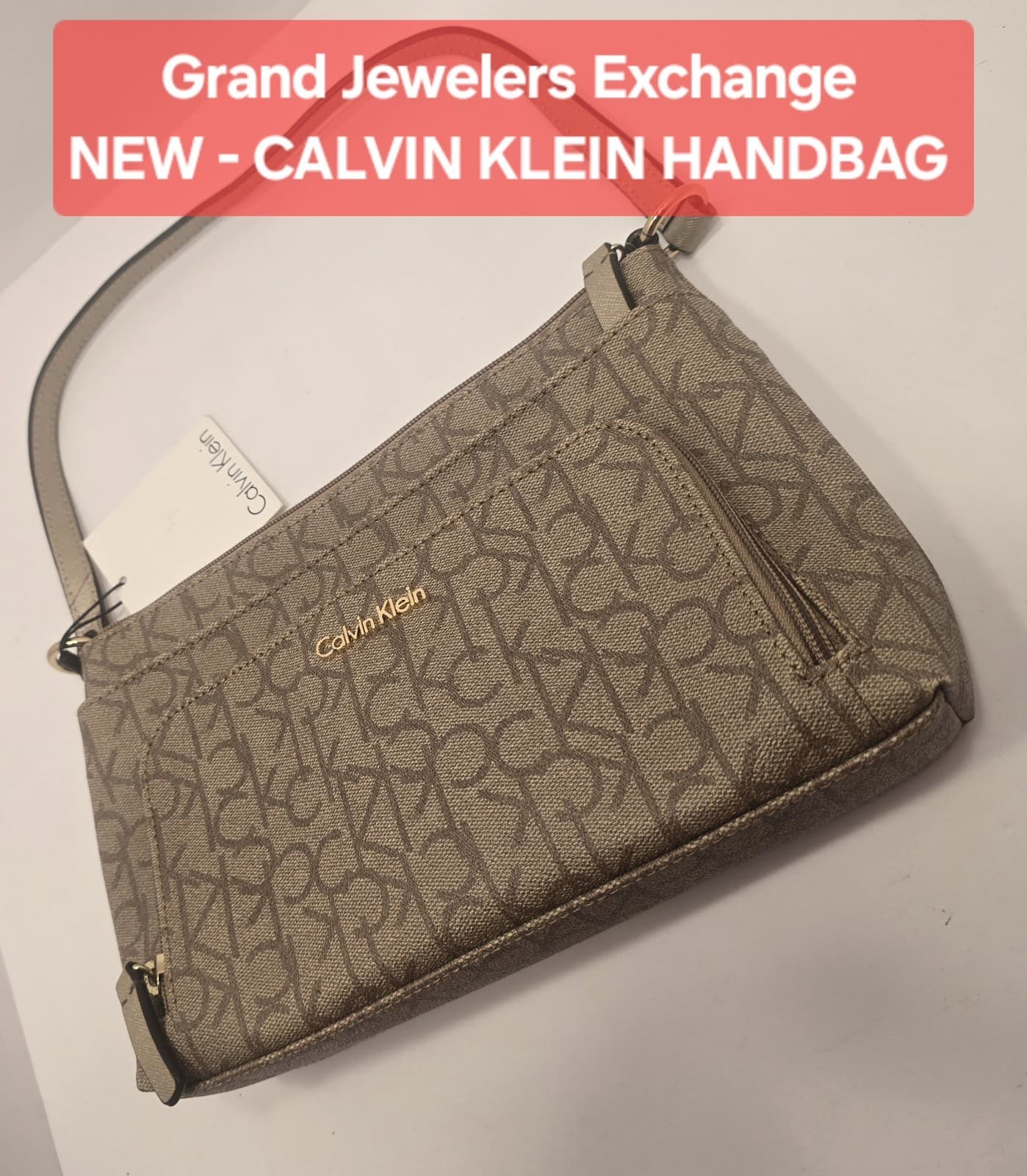 Calvin Klein Small Shoulder Bag 10.5"L x 7.25"T Iconic Logo Purse *MAKE OFFER - Image 1
