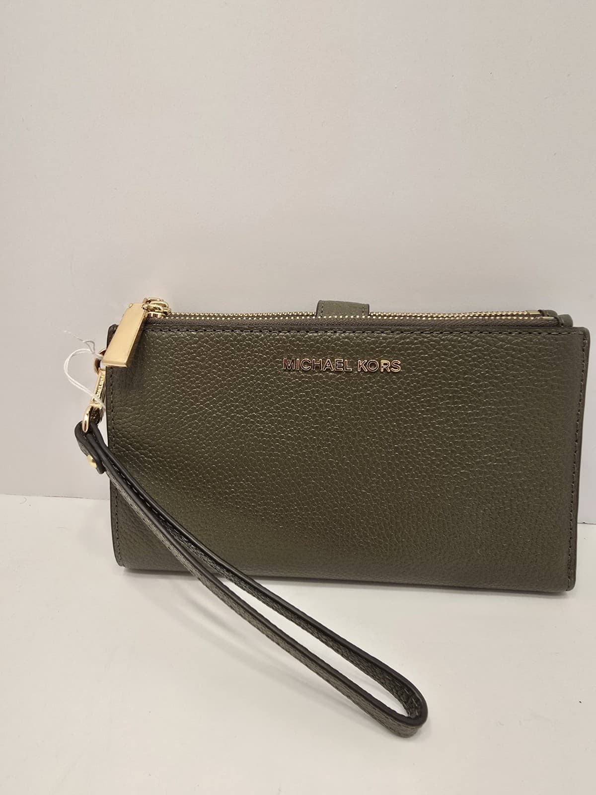 Michael Kors Jet Set Travel Double-Zip Wristlet Green Leather NEW NEW NEW - Thumbnail 17
