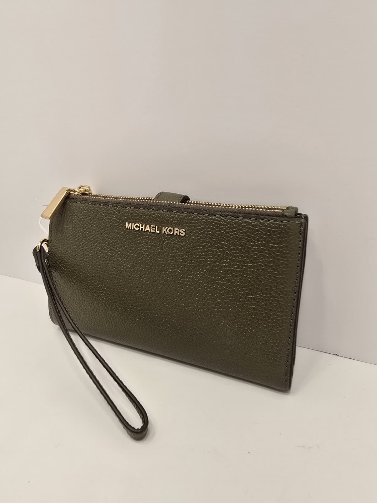 Michael Kors Jet Set Travel Double-Zip Wristlet Green Leather NEW NEW NEW - Thumbnail 15