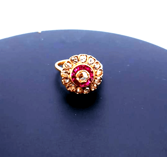 Vintage Ruby Unisex Stone & Diamond Ring 13 Diamonds 1.53 Carat T.W. (GJE003211) - Thumbnail 11