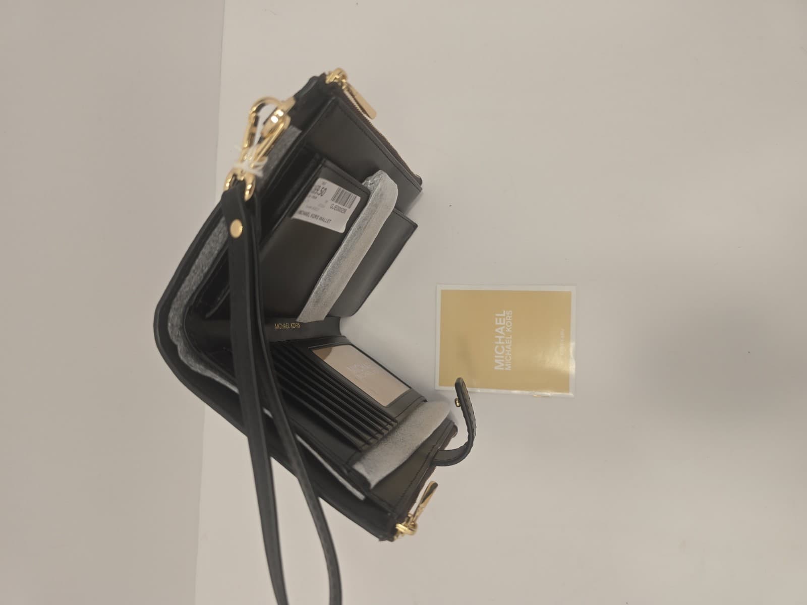 MICHAEL KORS Jet Set Double Zip Phone Wristlet Striped Pony Hair Brown MK Print - Thumbnail 11