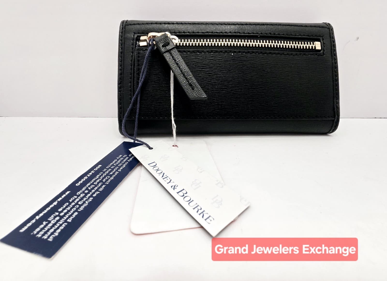 Dooney & Bourke Saffiano Leather Continental Clutch Wallet Black - Thumbnail 4
