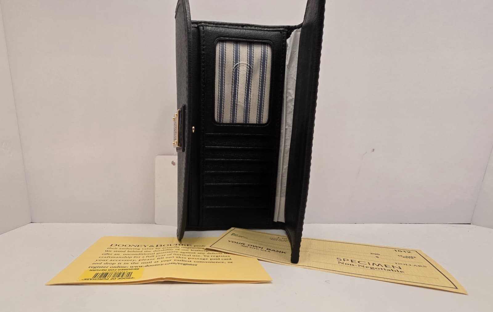 Dooney & Bourke Saffiano Leather Continental Clutch Wallet Black - Thumbnail 12