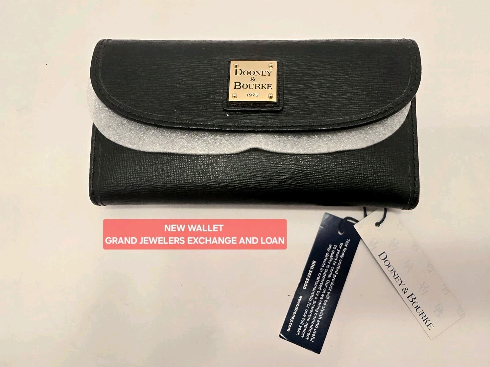 Dooney & Bourke Saffiano Leather Continental Clutch Wallet Black - Thumbnail 5