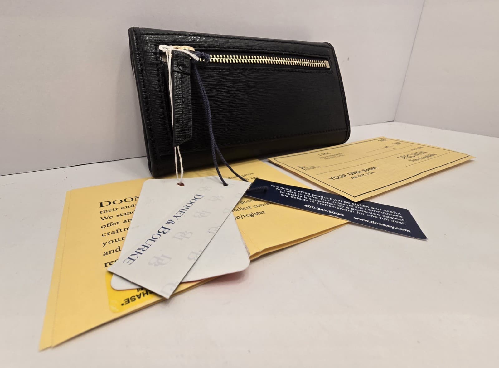 Dooney & Bourke Saffiano Leather Continental Clutch Wallet Black - Thumbnail 8