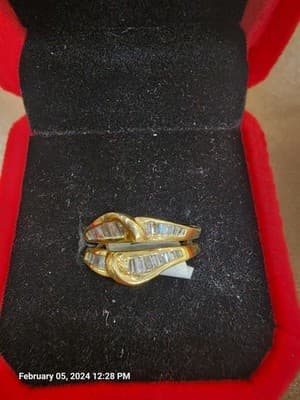 Lady's Diamond Engagement Ring 31 Diamonds .62 Carat T.W. 14K Yellow Gold (8-2) - Thumbnail 2