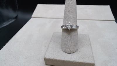 Lady's Diamond Engagement Ring 15 Diamonds .68 Carat T.W. 14K White Gold 3 (8-4) - Image 1