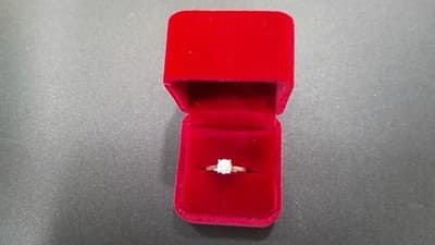 Lady's Diamond Solitaire Ring .50 CT. 10K Yellow Gold 2.5g Size:6.5 (GJE000047) - Thumbnail 3