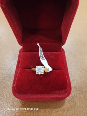 Lady's Diamond Solitaire Ring .50 CT. 10K Yellow Gold 2.5g Size:6.5 (GJE000047) - Image 1