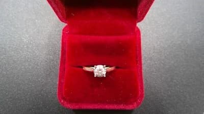 Lady's Diamond Solitaire Ring .50 CT. 10K Yellow Gold 2.5g Size:6.5 (GJE000047) - Thumbnail 5