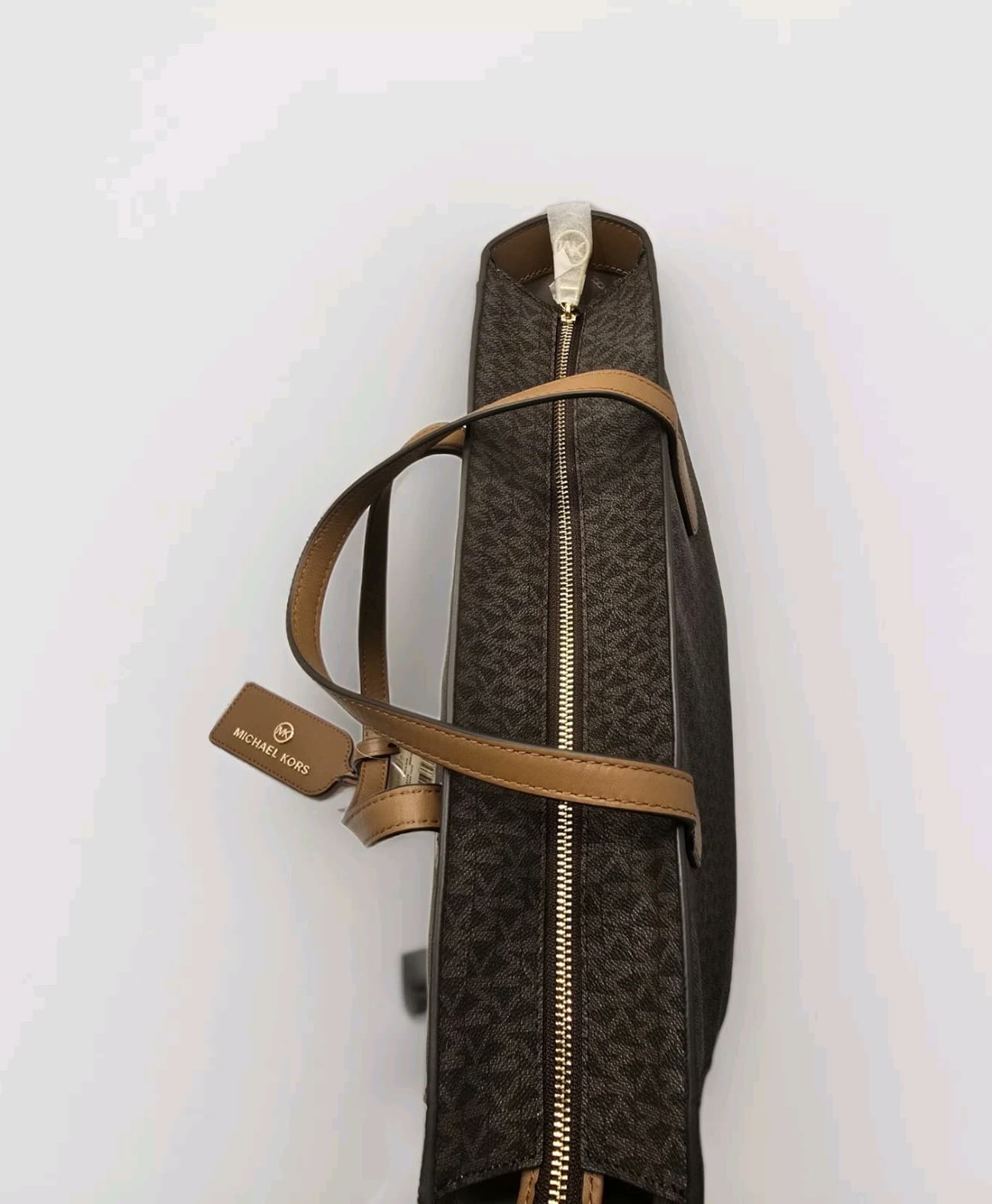 NEW MICHAEL Kors Sinclair Large Studded Logo Tote Brown/Acorn MSRP $398 - Thumbnail 8