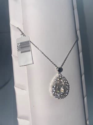 GOLD COAST Synthetic Quartz Stone Necklace 925 Silver 4.8g (I-200) - Thumbnail 3