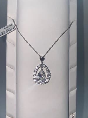 GOLD COAST Synthetic Quartz Stone Necklace 925 Silver 4.8g (I-200) - Thumbnail 5