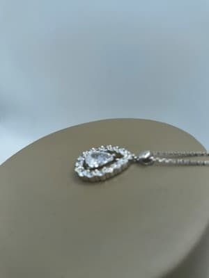 GOLD COAST Synthetic Quartz Stone Necklace 925 Silver 4.8g (I-200) - Thumbnail 7