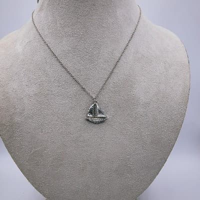 Silver PENDANT NECKLACE 925 Silver 4.11g (GJE003580) - Thumbnail 5