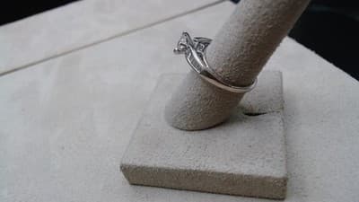 Lady's Diamond Engagement Ring 15 Diamonds .68 Carat T.W. 14K White Gold 3 (8-4) - Thumbnail 4