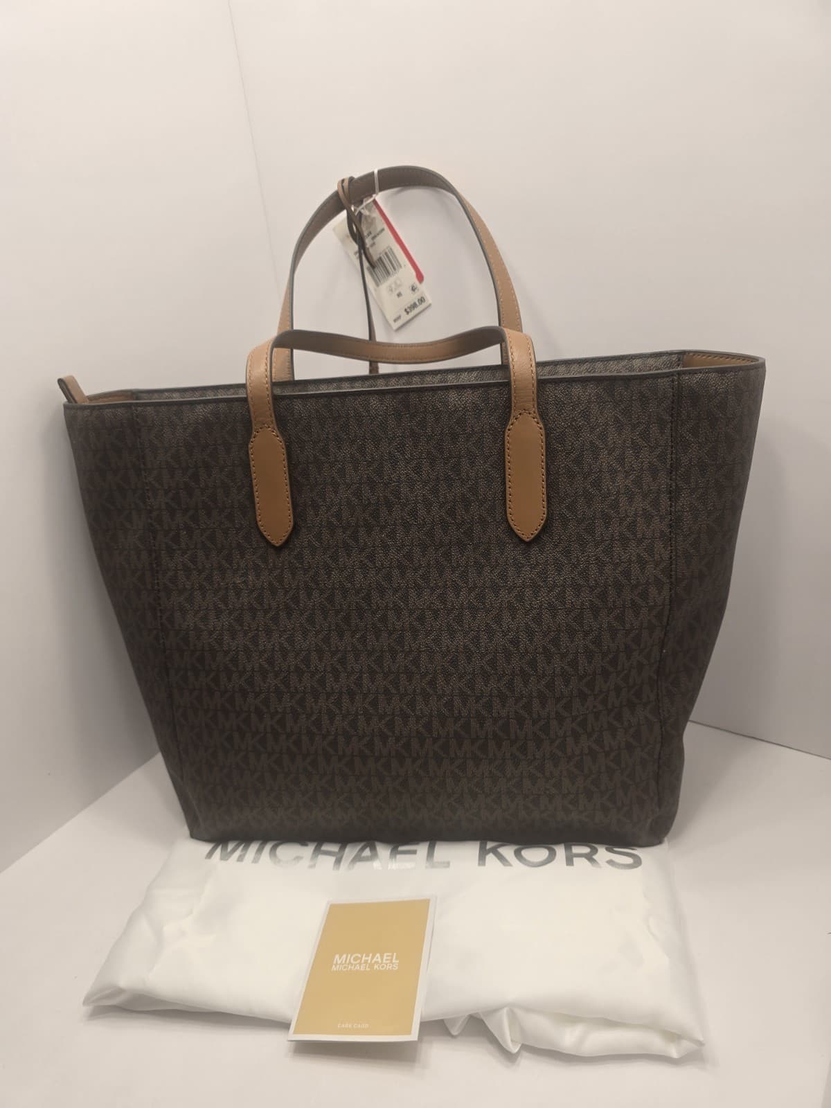 NEW MICHAEL Kors Sinclair Large Studded Logo Tote Brown/Acorn MSRP $398 - Thumbnail 16
