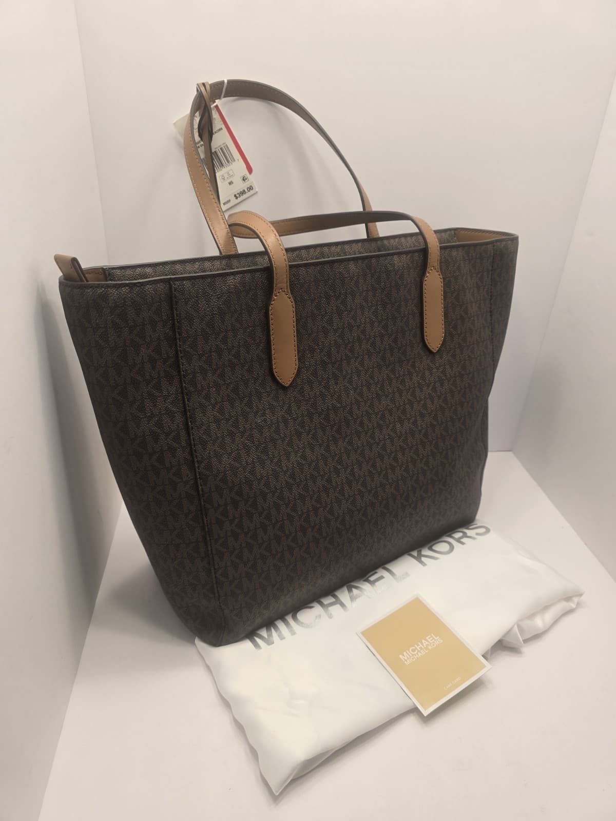 NEW MICHAEL Kors Sinclair Large Studded Logo Tote Brown/Acorn MSRP $398 - Thumbnail 15