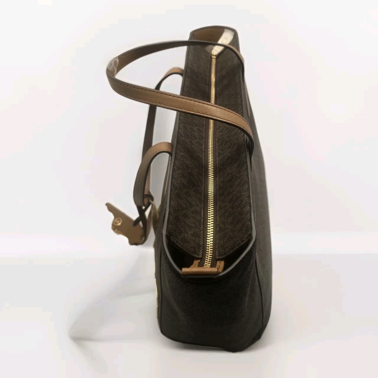 NEW MICHAEL Kors Sinclair Large Studded Logo Tote Brown/Acorn MSRP $398 - Thumbnail 10