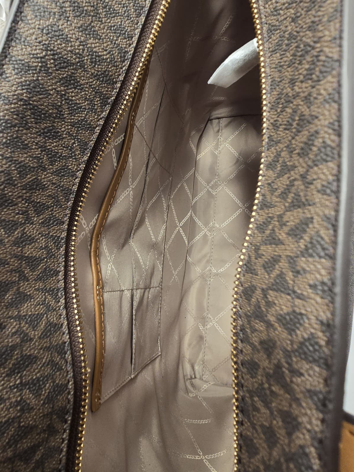 NEW MICHAEL Kors Sinclair Large Studded Logo Tote Brown/Acorn MSRP $398 - Thumbnail 13