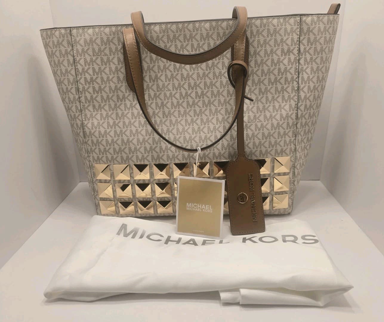 Michael Kors Logo Sinclair Large Leather East West Grab Tote With dust bag & tag - Thumbnail 6