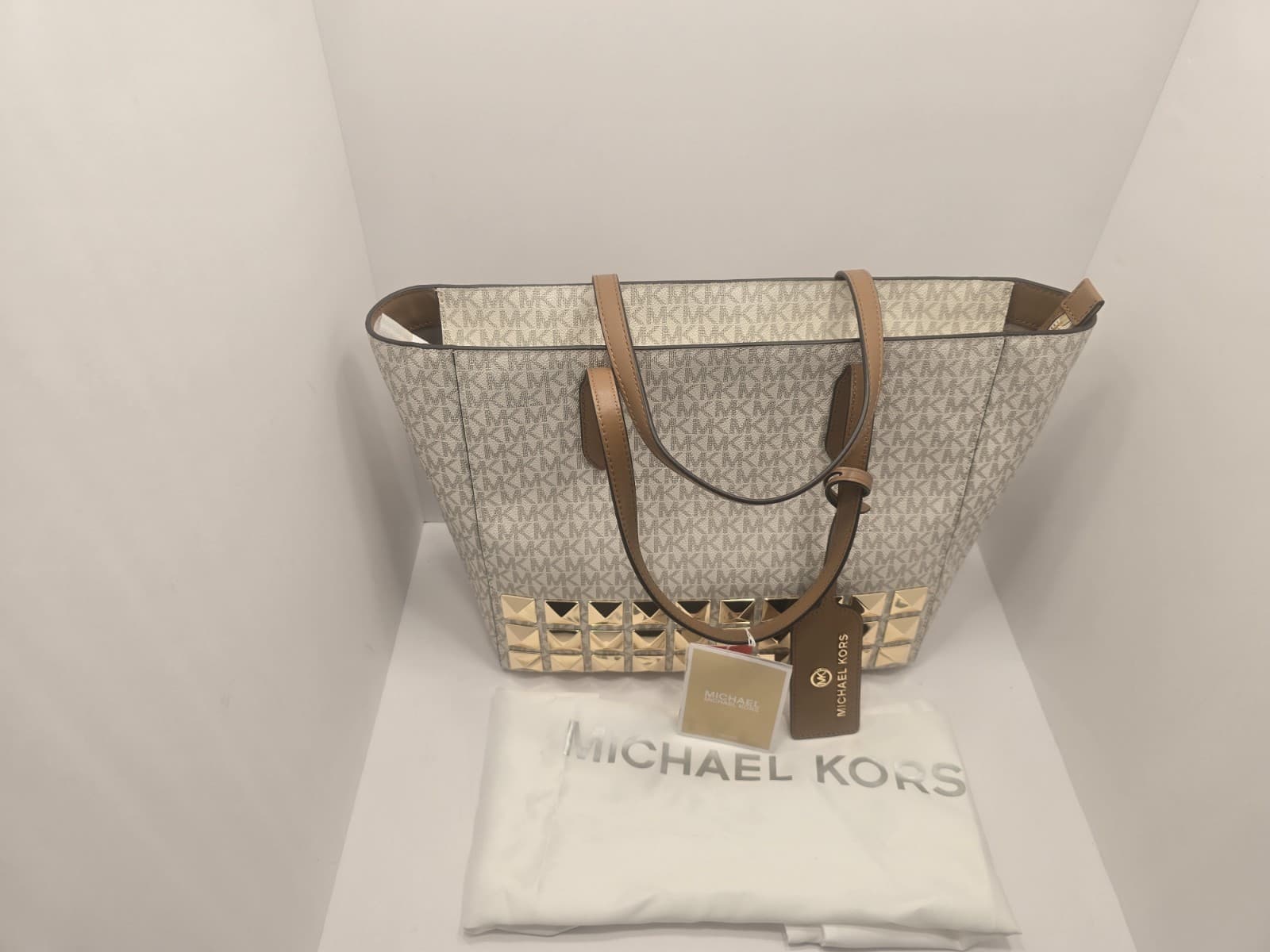 Michael Kors Logo Sinclair Large Leather East West Grab Tote With dust bag & tag - Thumbnail 5