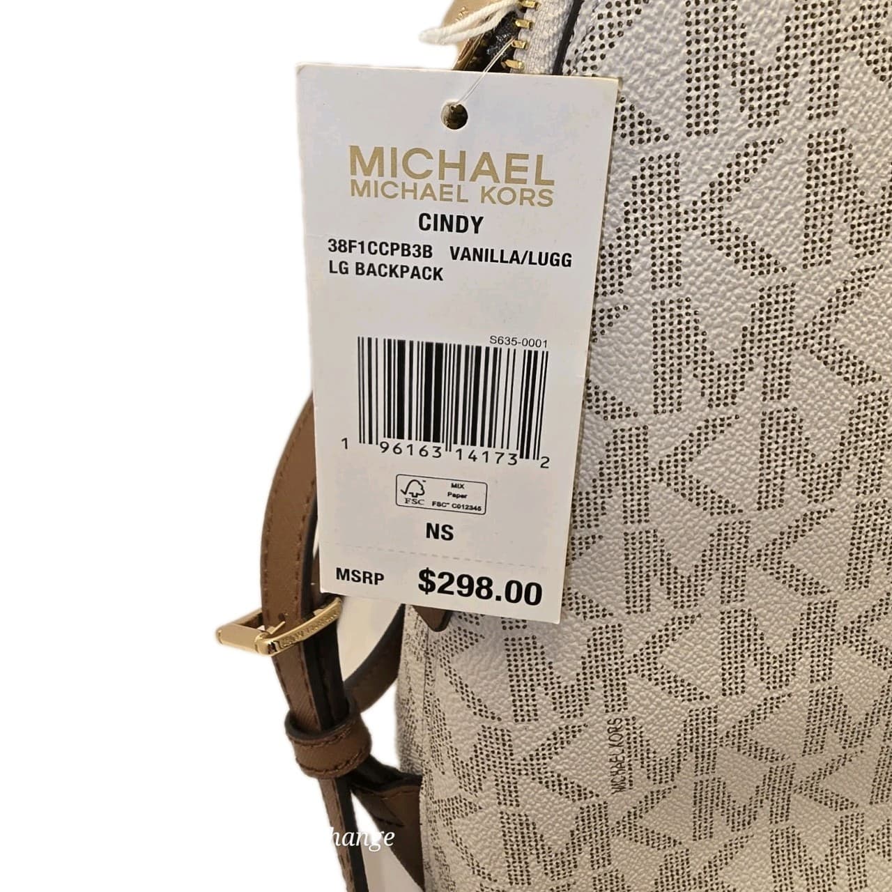 NEW MICHAEL KORS Cindy Large Logo Backpack / Bag / Purse MSRP 298.00 HUGE SALE - Thumbnail 2