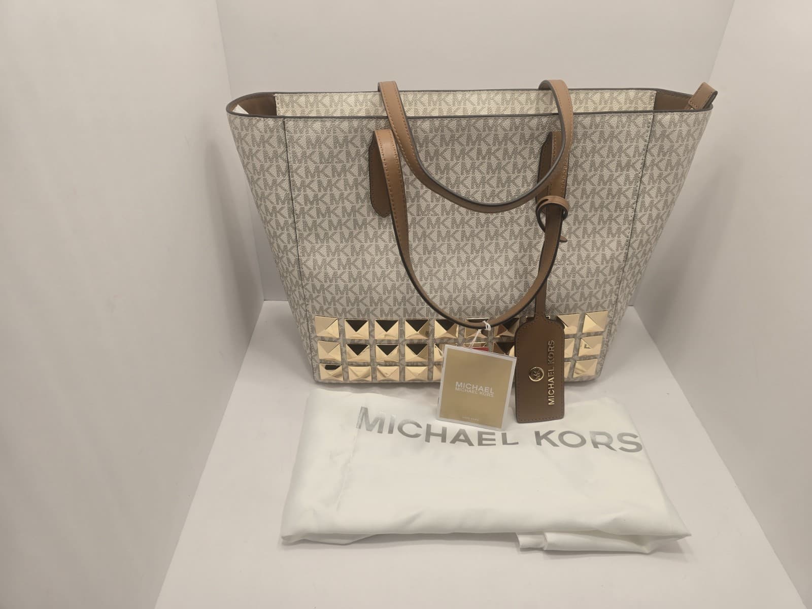 Michael Kors Logo Sinclair Large Leather East West Grab Tote With dust bag & tag - Thumbnail 8