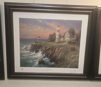THOMAS KINKADE - HAND-SIGNED! VICTORIAN LIGHT SEASCPAE 47/510 I/P - Thumbnail 4