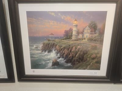 THOMAS KINKADE - HAND-SIGNED! VICTORIAN LIGHT SEASCPAE 47/510 I/P - Thumbnail 9