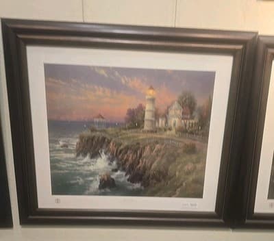 THOMAS KINKADE - HAND-SIGNED! VICTORIAN LIGHT SEASCPAE 47/510 I/P - Thumbnail 5