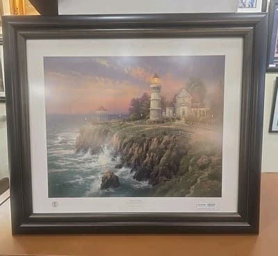 THOMAS KINKADE - HAND-SIGNED! VICTORIAN LIGHT SEASCPAE 47/510 I/P - Thumbnail 10