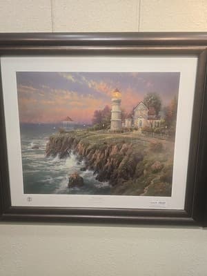 THOMAS KINKADE - HAND-SIGNED! VICTORIAN LIGHT SEASCPAE 47/510 I/P - Thumbnail 13