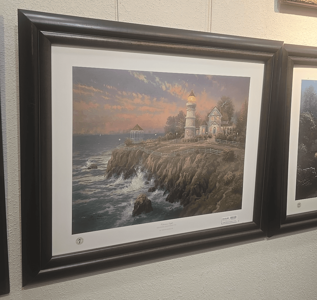 THOMAS KINKADE - HAND-SIGNED! VICTORIAN LIGHT SEASCPAE 47/510 I/P - Thumbnail 7
