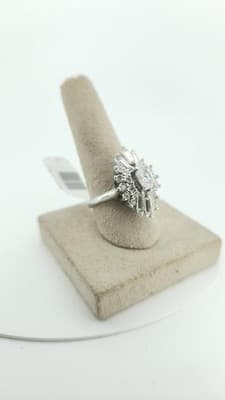 Synthetic Quartz Lady's Stone Ring Silver Stainless 6g (I-173) - Thumbnail 7
