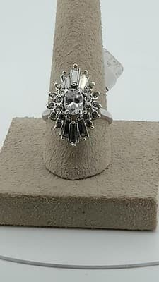 Synthetic Quartz Lady's Stone Ring Silver Stainless 6g (I-173) - Thumbnail 10