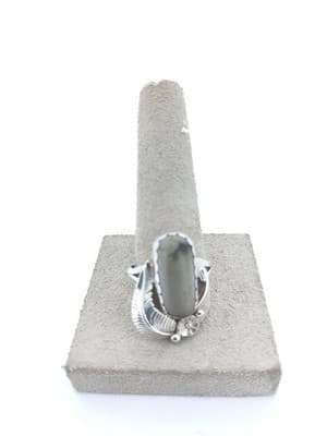 Bisbee Turquoise Unisex Silver & Stone Ring 925 Silver 5.82g (GJE003730) - Image 1